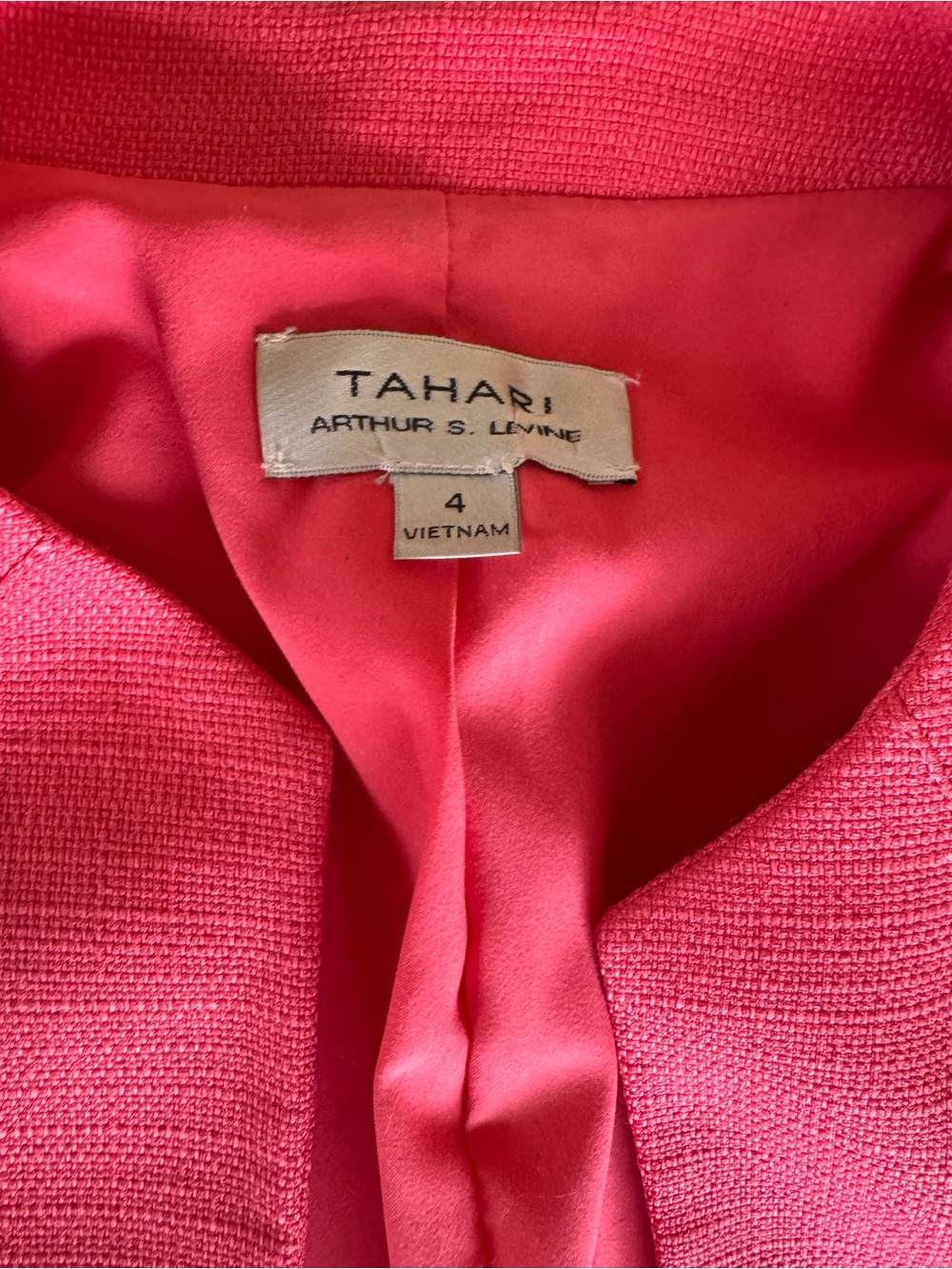 Tahari Coral-Red Peplum Pencil Skirt Set - Picture 2 of 2
